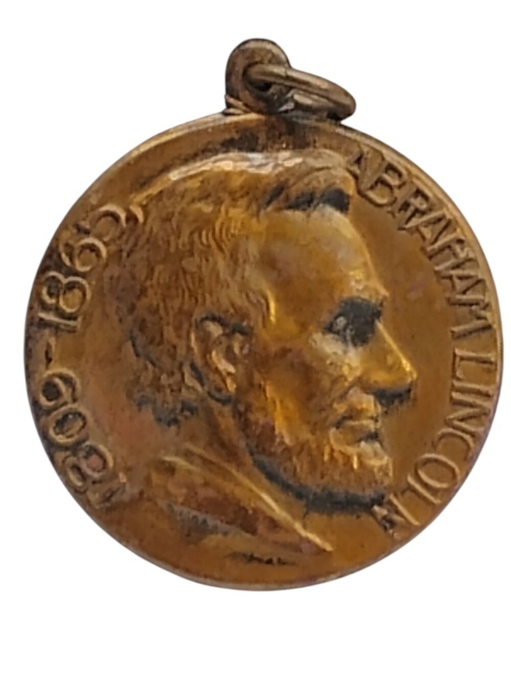 Bronze Medal Medallion Illinois Watch Co. Abraham Lincoln Vintage Antique Coin